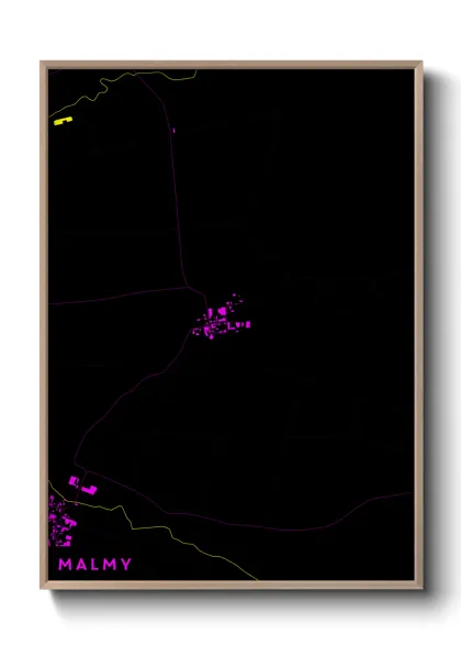 Une affiche de carte sur Malmy