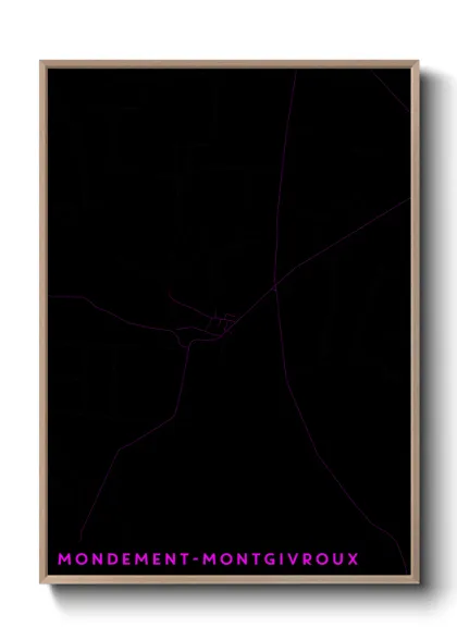 Une affiche de carte sur Mondement-Montgivroux