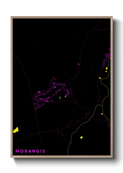 Une affiche de carte sur Morangis