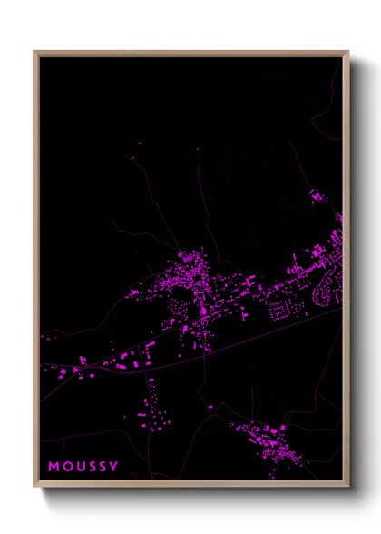 Une affiche de carte sur Moussy