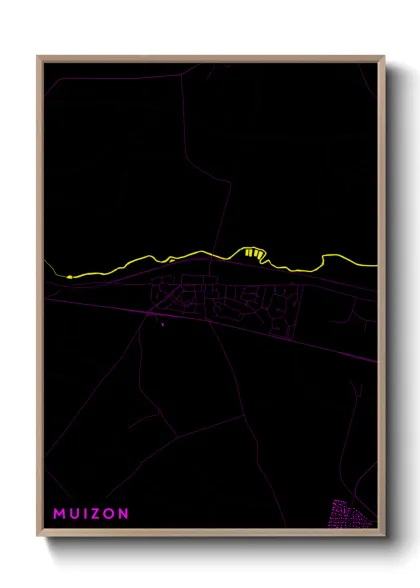 Une affiche de carte sur Muizon