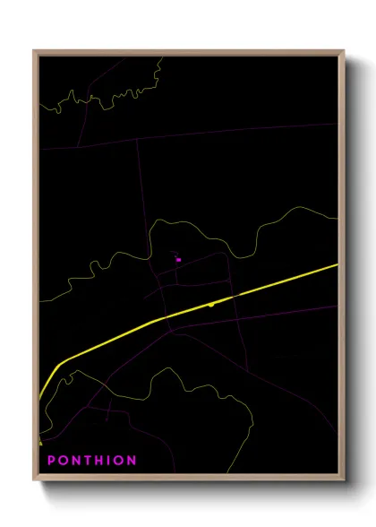 Une affiche de carte sur Ponthion