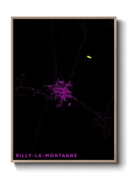 Une affiche de carte sur Rilly-la-Montagne