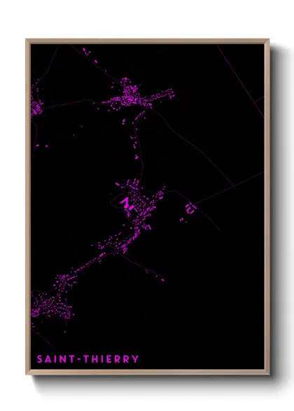Une affiche de carte sur Saint-Thierry