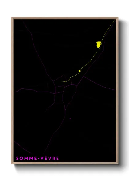 Une affiche de carte sur Somme-Yèvre
