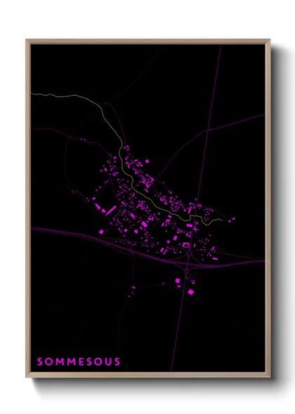 Une affiche de carte sur Sommesous