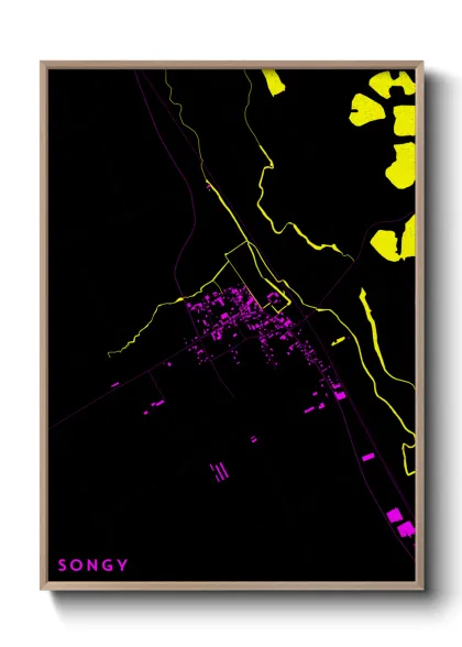 Une affiche de carte sur Songy