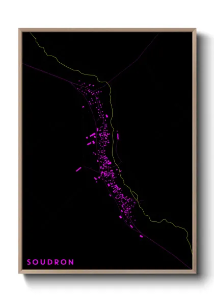 Une affiche de carte sur Soudron