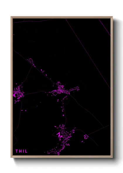 Une affiche de carte sur Thil