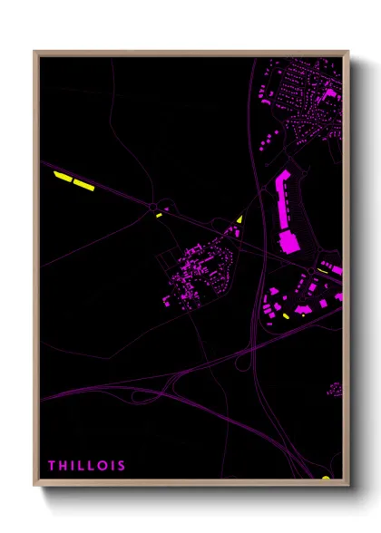 Une affiche de carte sur Thillois