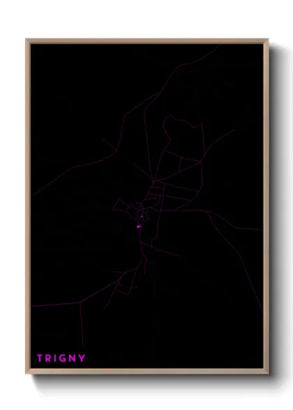 Une affiche de carte sur Trigny