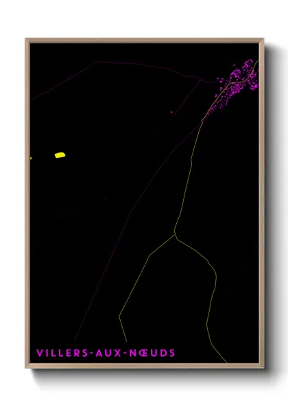Une affiche de carte sur Villers-aux-Nœuds