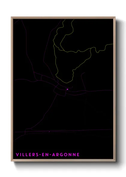 Une affiche de carte sur Villers-en-Argonne