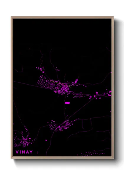 Une affiche de carte sur Vinay