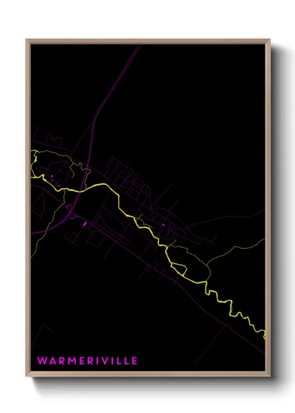 Une affiche de carte sur Warmeriville