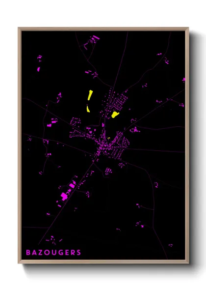 Une affiche de carte sur Bazougers