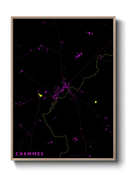 Une affiche de carte sur Chammes