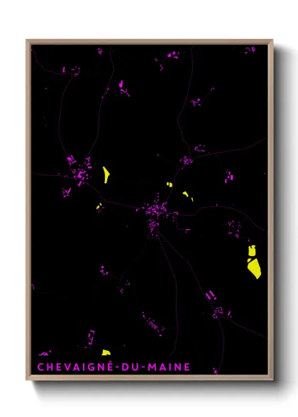 Une affiche de carte sur Chevaigné-du-Maine