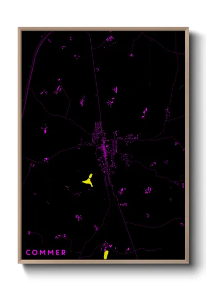 Une affiche de carte sur Commer