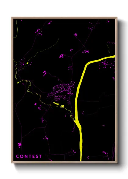Une affiche de carte sur Contest