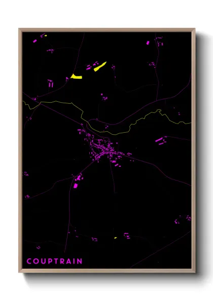 Une affiche de carte sur Couptrain