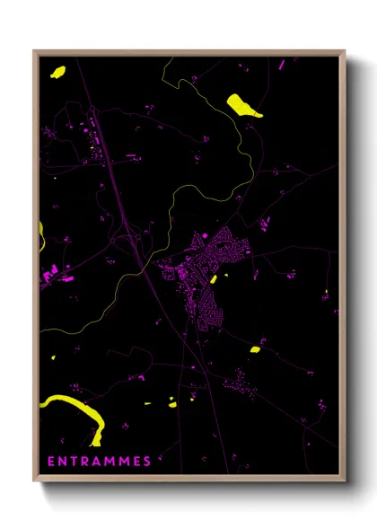 Une affiche de carte sur Entrammes