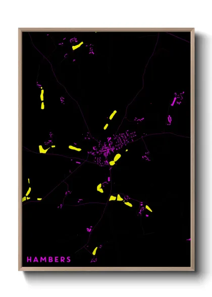 Une affiche de carte sur Hambers