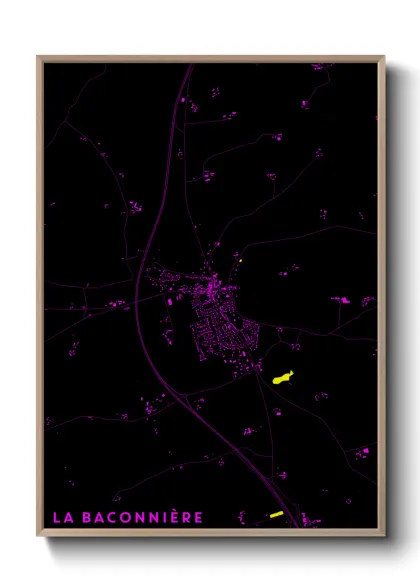 Une affiche de carte sur La Baconnière