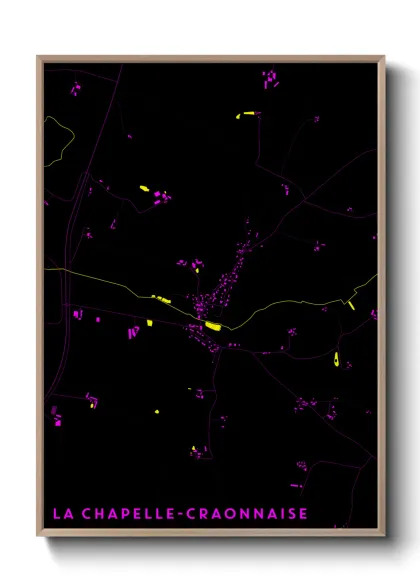 Une affiche de carte sur La Chapelle-Craonnaise