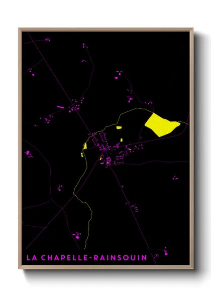 Une affiche de carte sur La Chapelle-Rainsouin