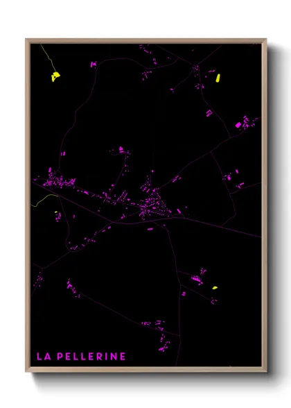 Une affiche de carte sur La Pellerine