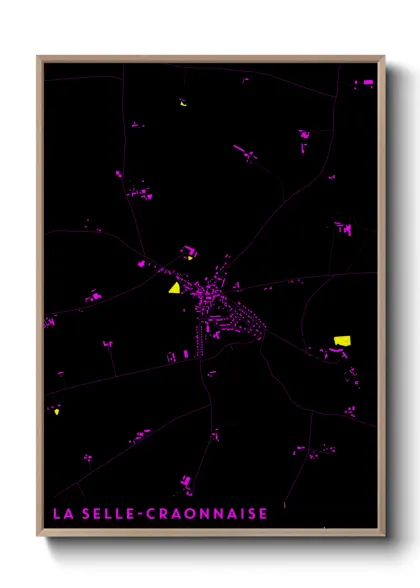 Une affiche de carte sur La Selle-Craonnaise