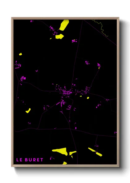 Une affiche de carte sur Le Buret