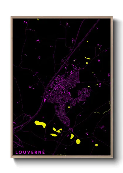Une affiche de carte sur Louverné
