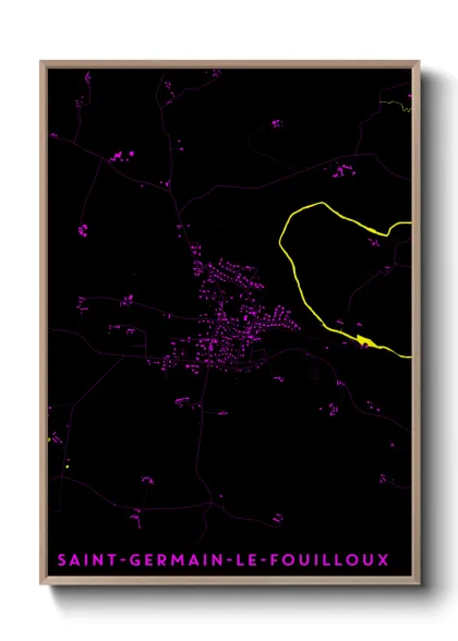Une affiche de carte sur Saint-Germain-le-Fouilloux