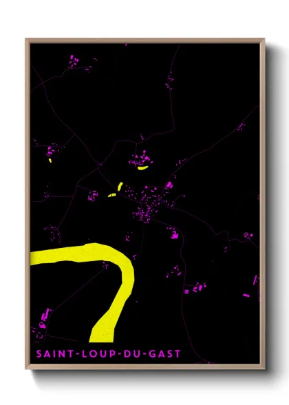 Une affiche de carte sur Saint-Loup-du-Gast