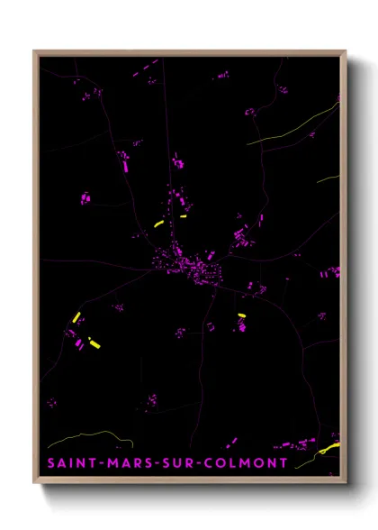 Une affiche de carte sur Saint-Mars-sur-Colmont