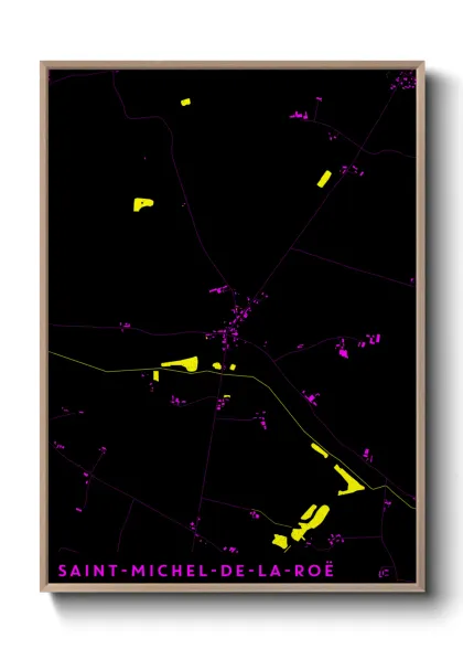 Une affiche de carte sur Saint-Michel-de-la-Roë
