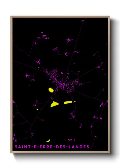 Une affiche de carte sur Saint-Pierre-des-Landes