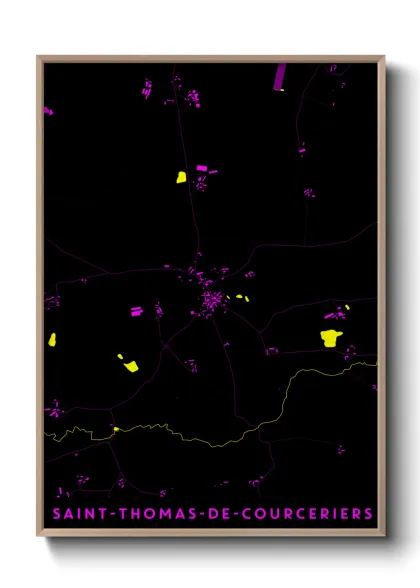Une affiche de carte sur Saint-Thomas-de-Courceriers
