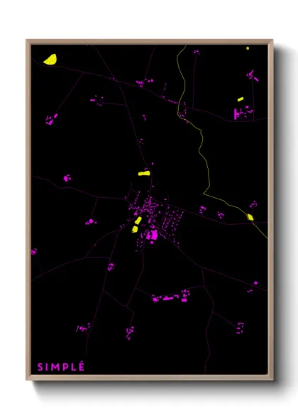Une affiche de carte sur Simplé
