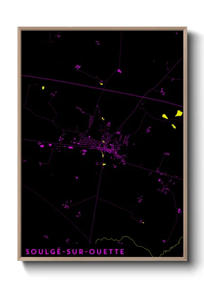Une affiche de carte sur Soulgé-sur-Ouette