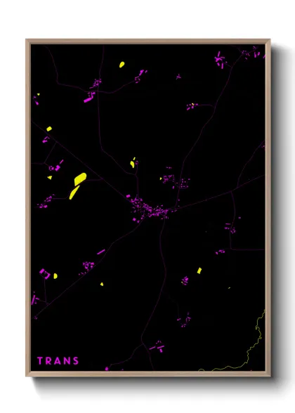 Une affiche de carte sur Trans