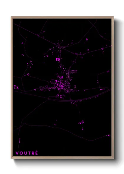 Une affiche de carte sur Voutré