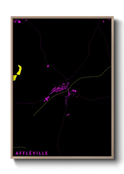 Une affiche de carte sur Affléville