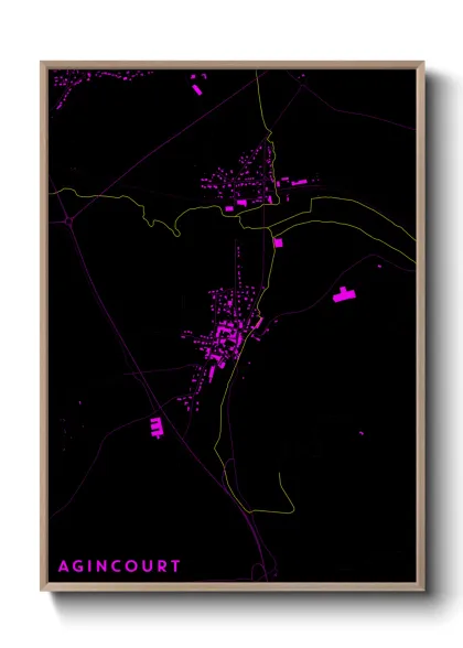 Une affiche de carte sur Agincourt