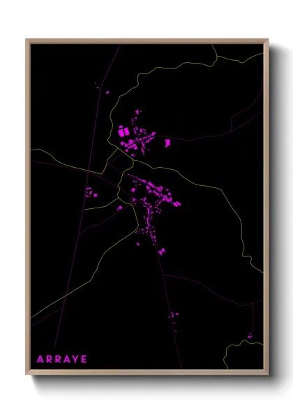 Une affiche de carte sur Arraye