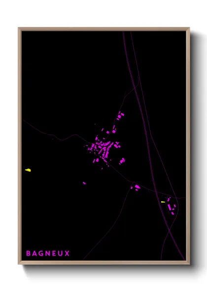 Une affiche de carte sur Bagneux