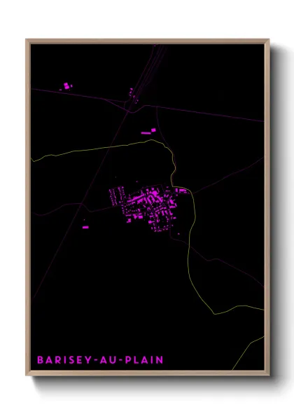 Une affiche de carte sur Barisey-au-Plain