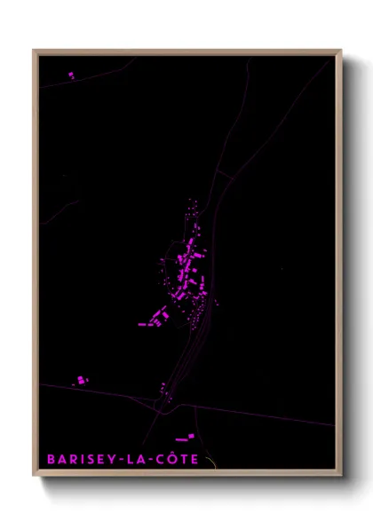 Une affiche de carte sur Barisey-la-Côte